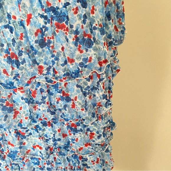 LITTLE MOON Blue Rarity Tiered Maxi Dress - Picture 12 of 13